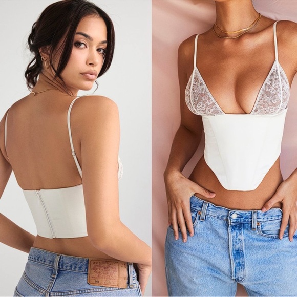 House of CB white corset with lace - Picture 2 of 5